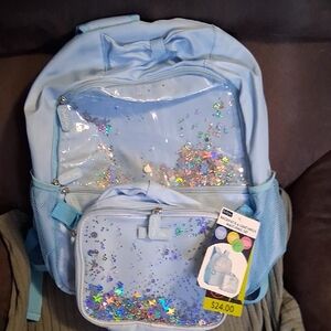 Packed Party Blue Glitter Kids Backpack Set